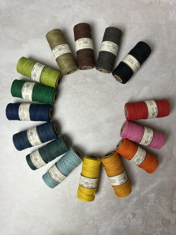 a selection o f hemp thread spools